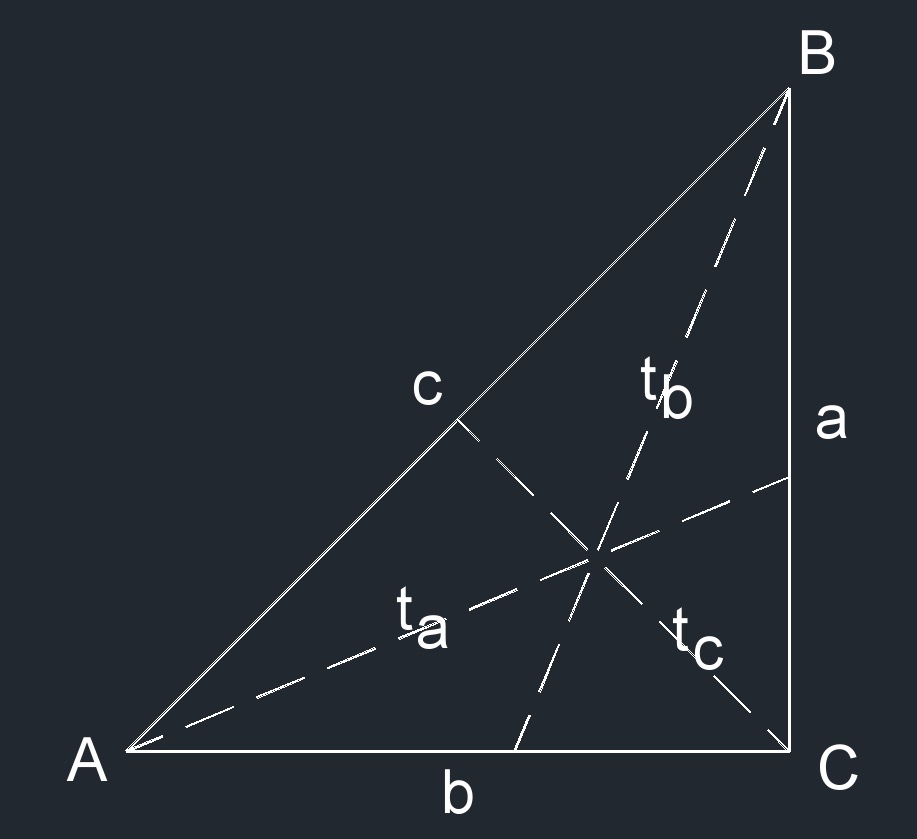 a right isosceles triangle