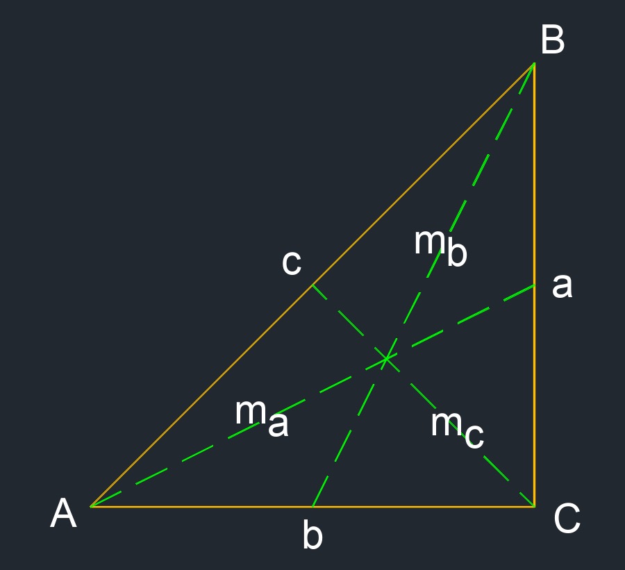 right isosceles triangle 4m