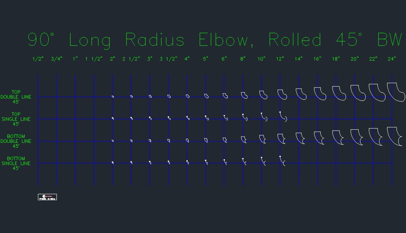 PD BW 90 Long Radius Rolled 45